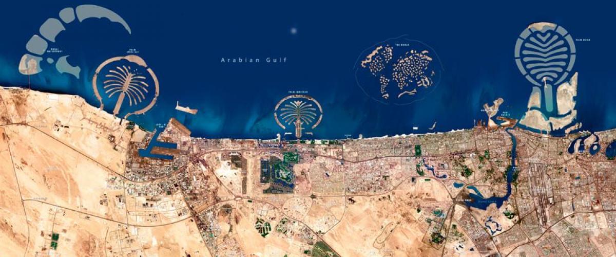 satelitarna mapa Dubaju