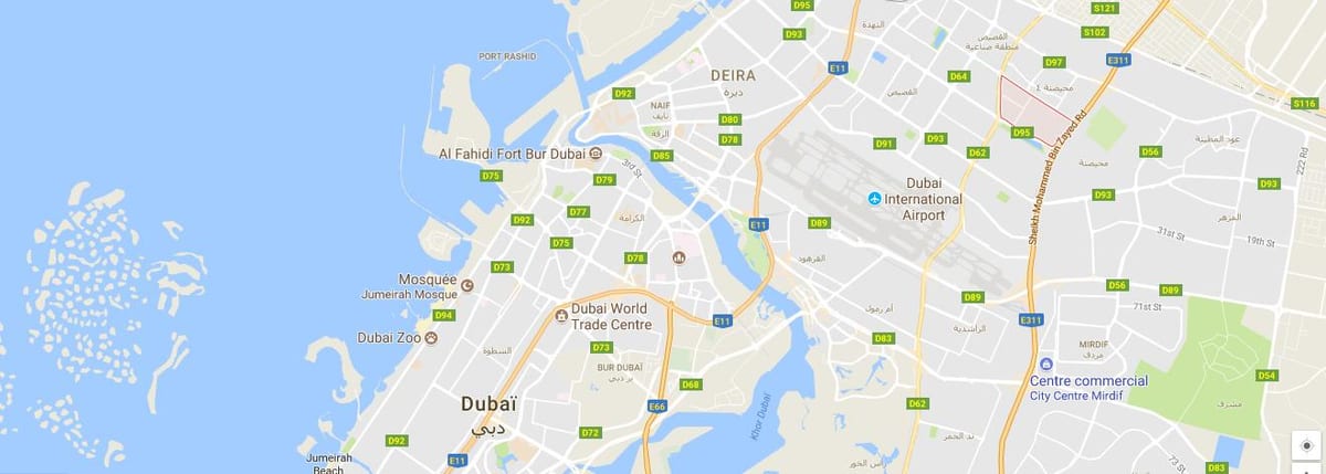 Dubaj Сонапур mapie