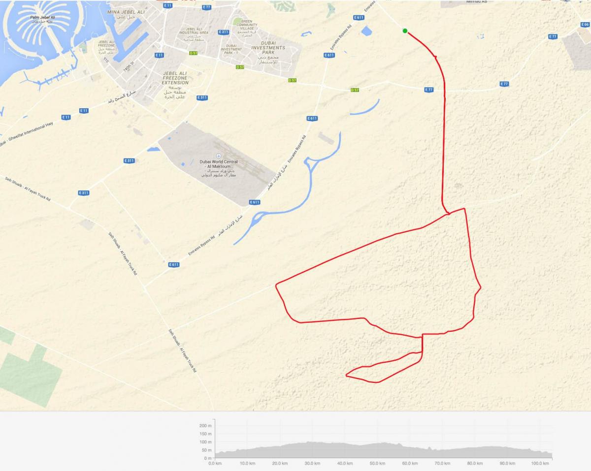 Ścieżka Al-Кудра cyklu mapa dojazdu
