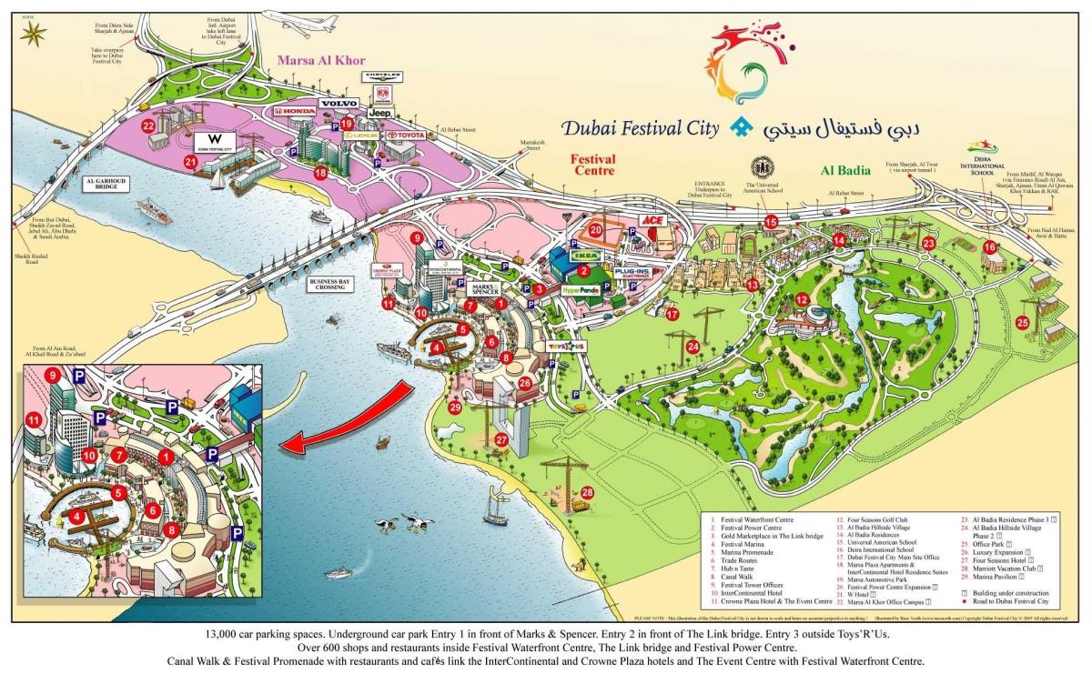 Dubaj mapa festiwalu