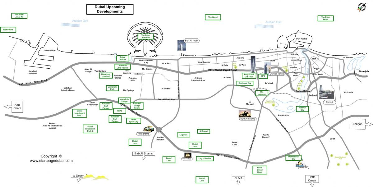 inwestycja park w Dubaju, lokalizacja na mapie