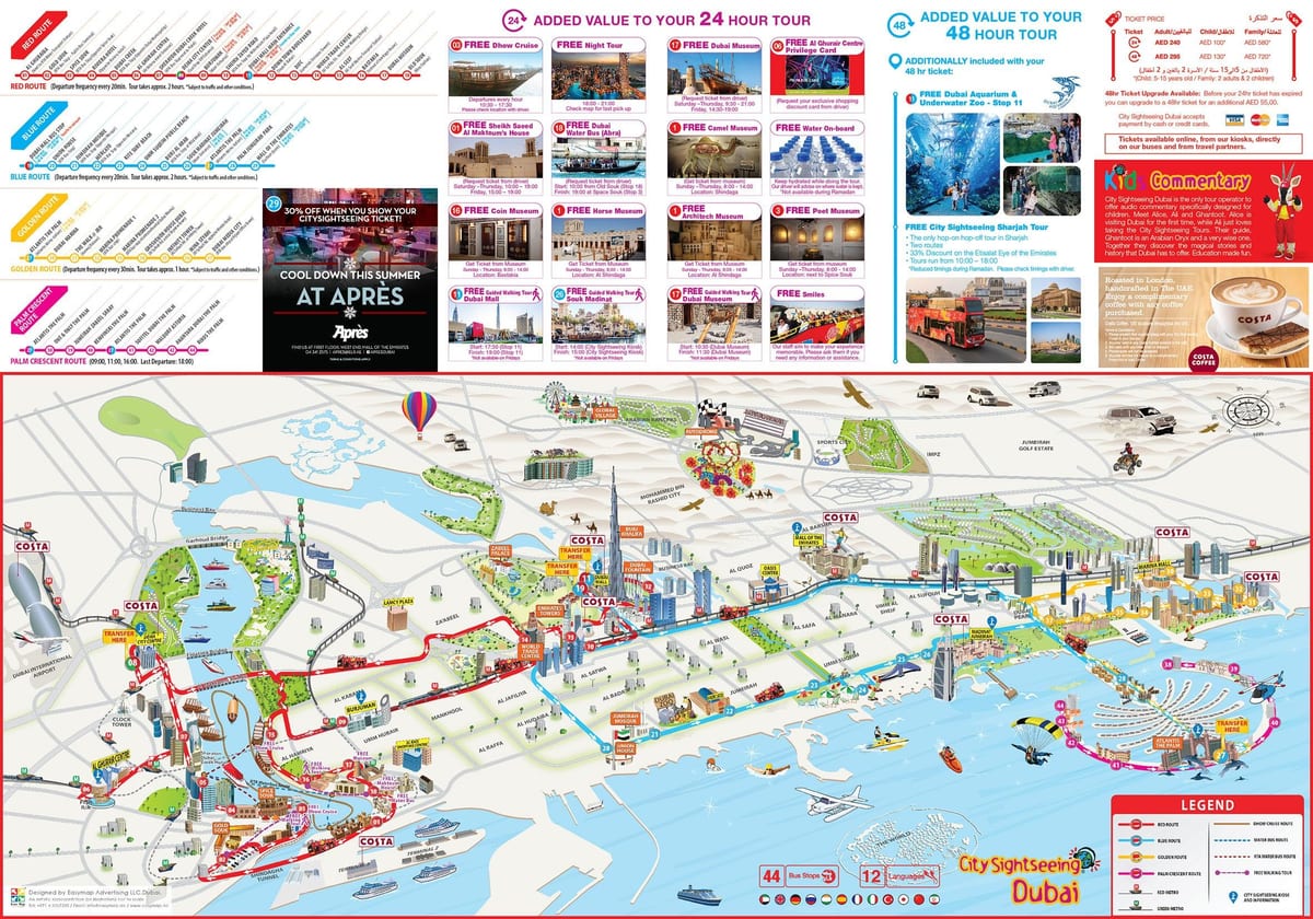 Dubai tour mapie