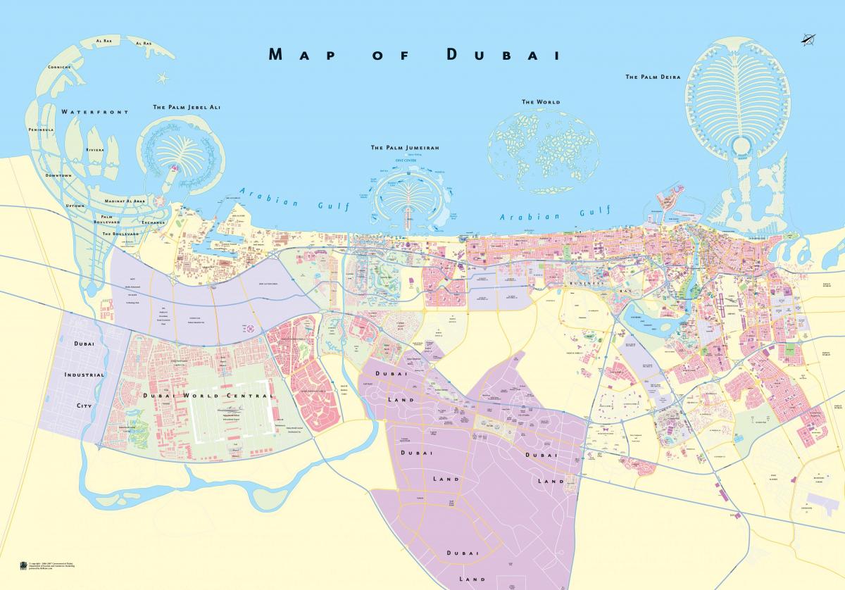 mapa ulic w Dubaju