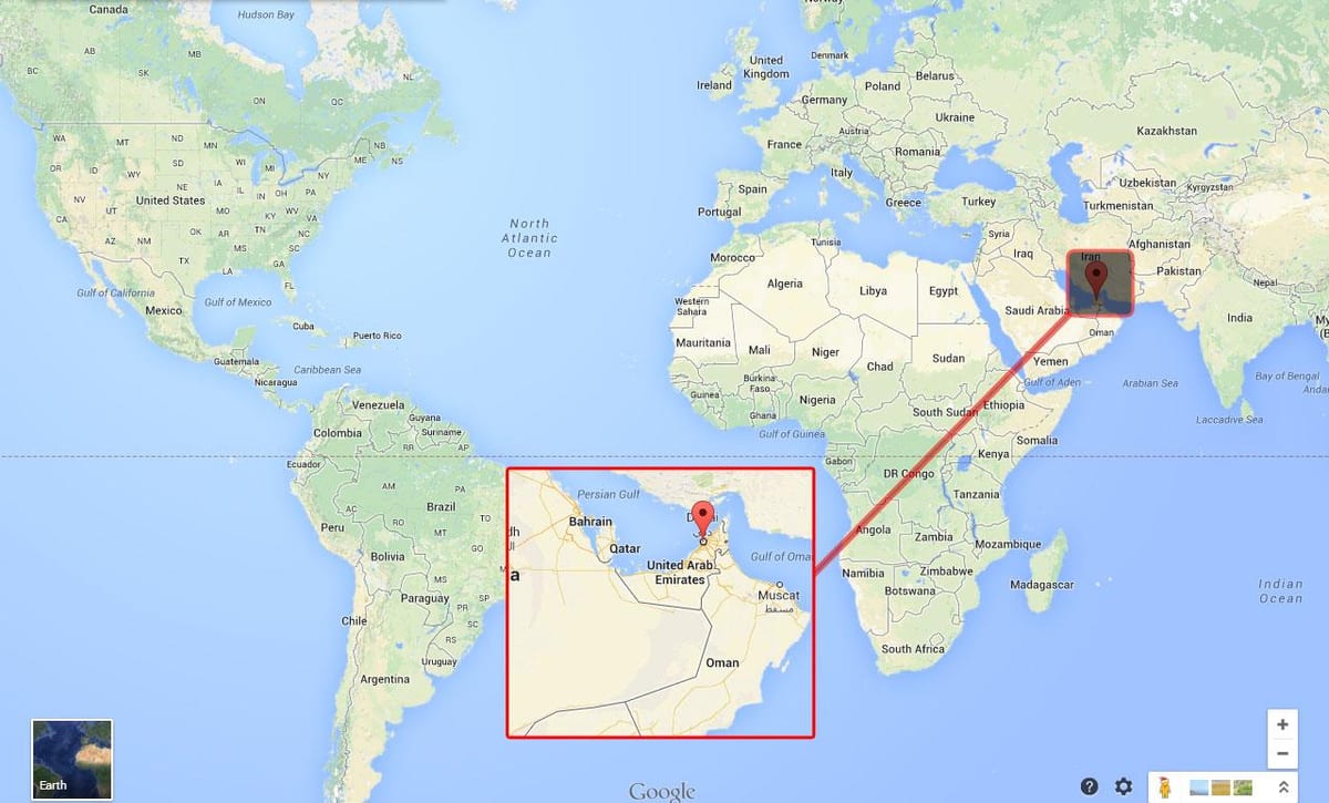 Dubaj na mapie