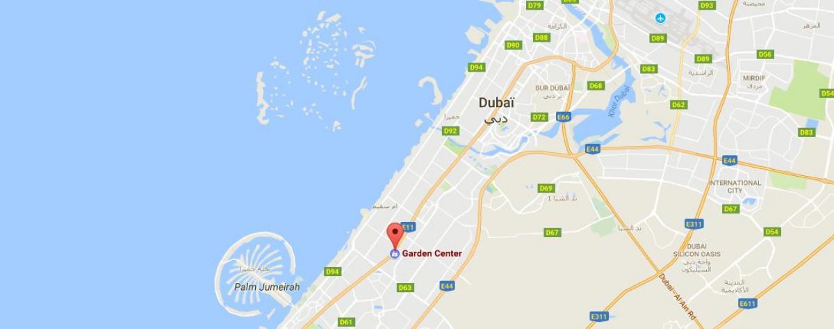 Dubaj ogród centrum, lokalizacja na mapie