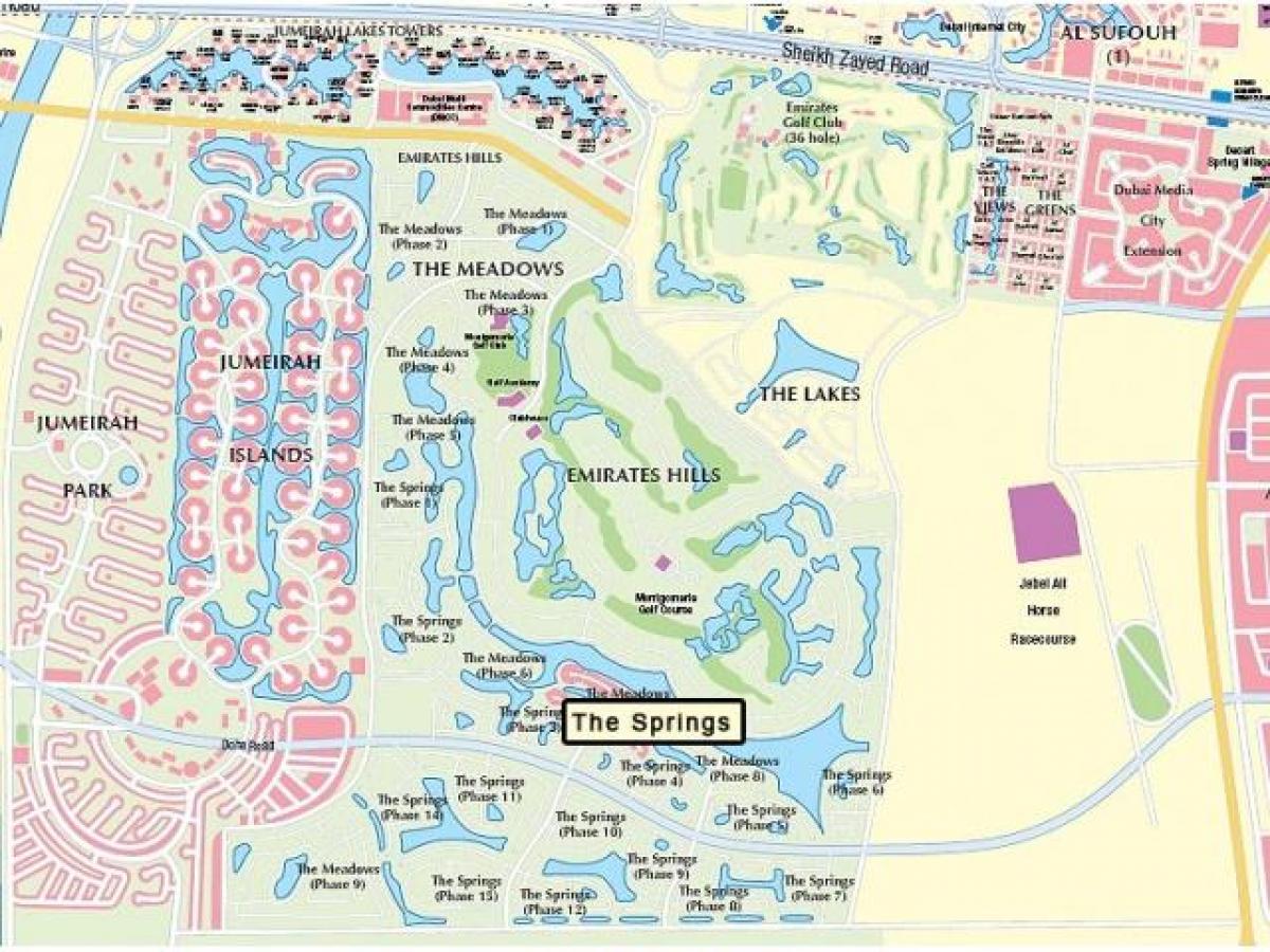 mapa Dubaju łąki