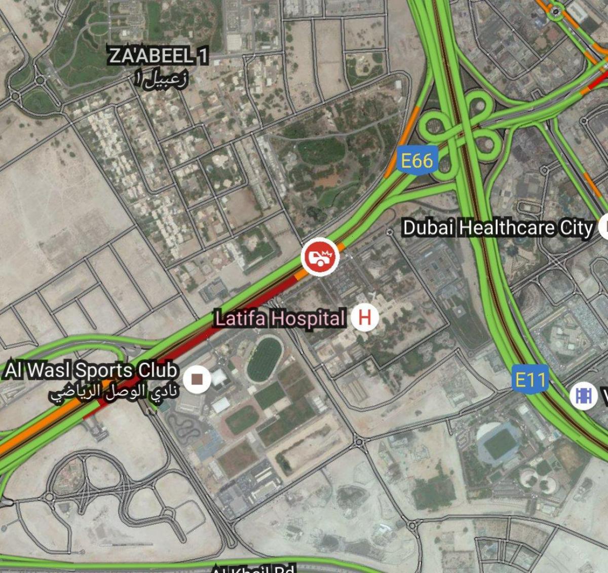 latifah szpital Dubaj lokalizacja na mapie