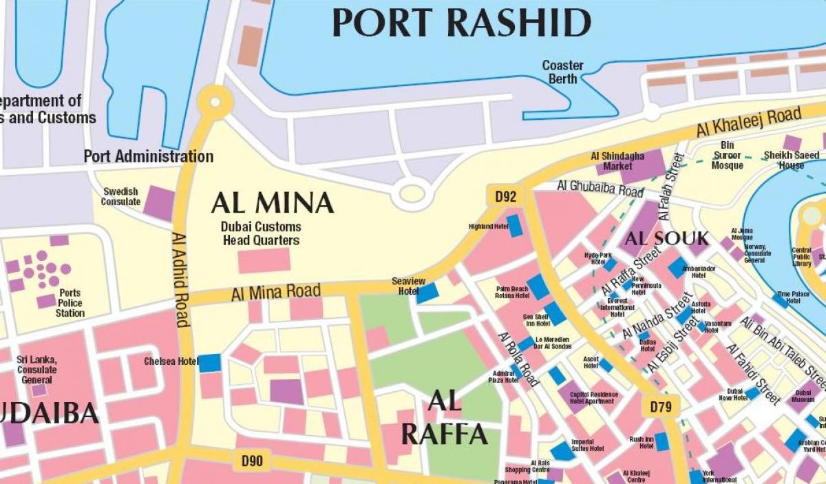 Dubaj mapa port