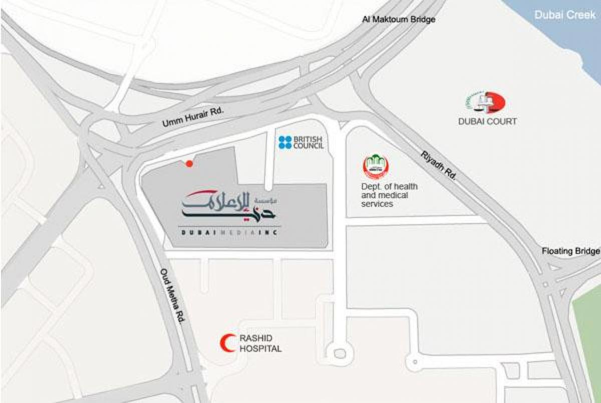 Rashid szpital Dubaj lokalizacja na mapie