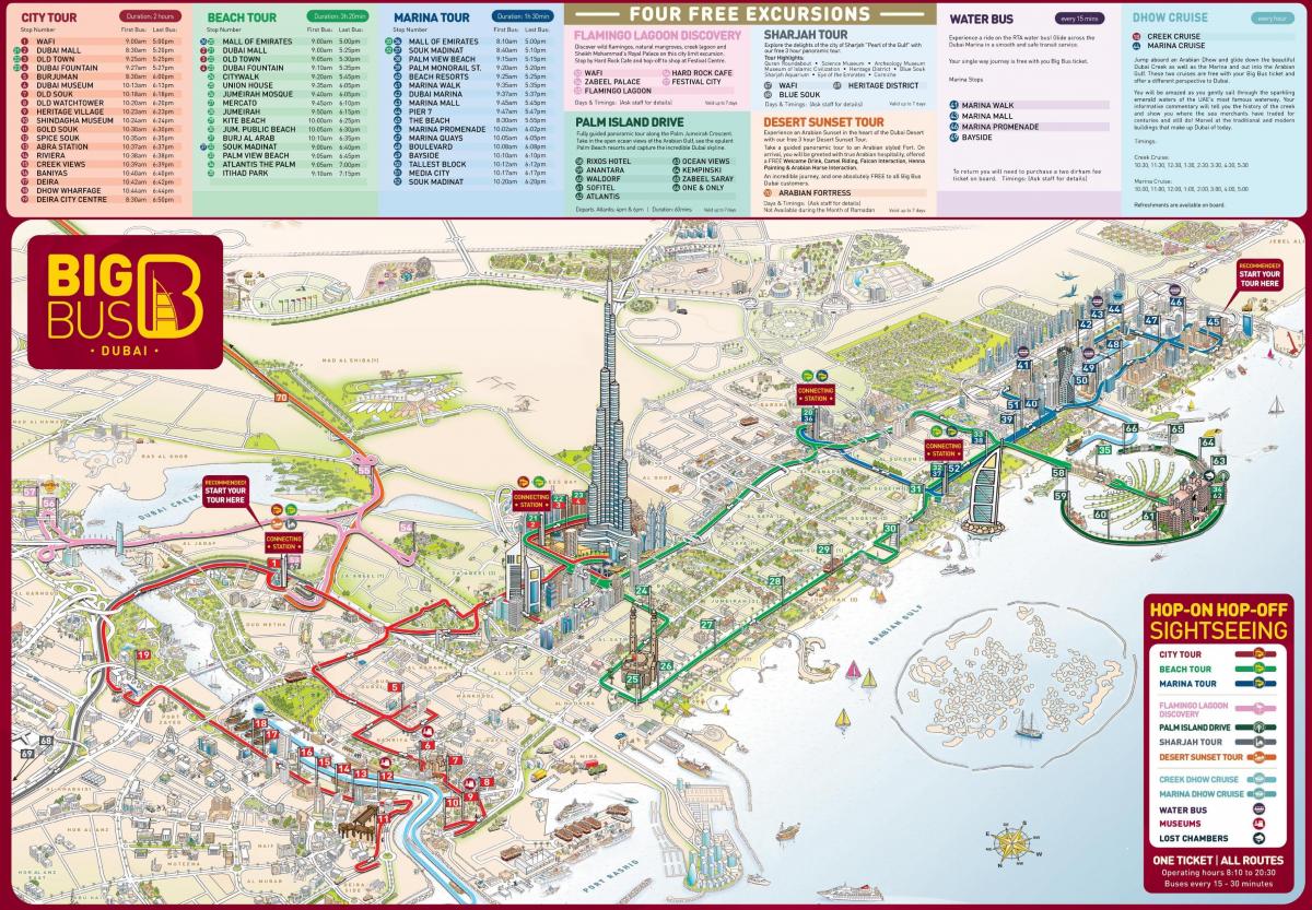 mapa atrakcji Dubaju