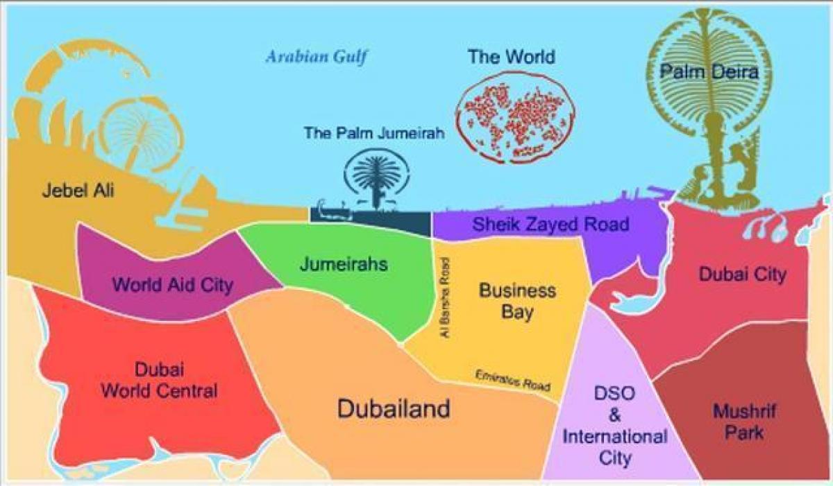 mapa Дубайлэнд