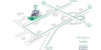 Mapa amerykański szpital w Dubaju