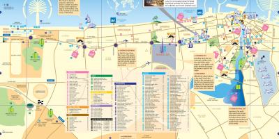 Mapa centrum miasta Dubaj