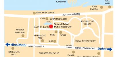 Dubai media City, lokalizacja na mapie