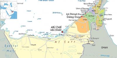 Mapa Dubaj zjednoczone emiraty ARABSKIE