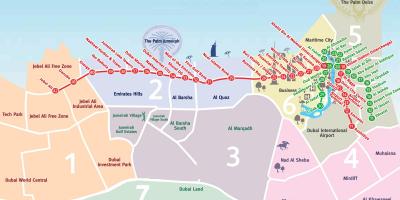 Mapa dzielnic Dubaju