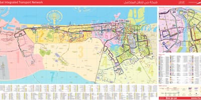 Dubaj mapa linii autobusowych