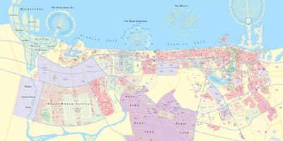 Mapa Dubaju