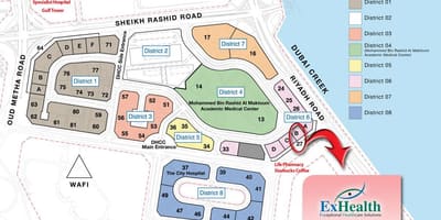 Mapa Dubaju
