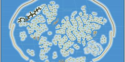 Mapa świata wyspa w Dubaj