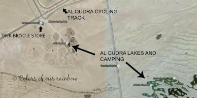 Al Кудра jezioro lokalizacja mapie