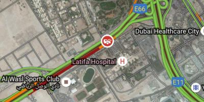Latifah szpital Dubaj lokalizacja na mapie