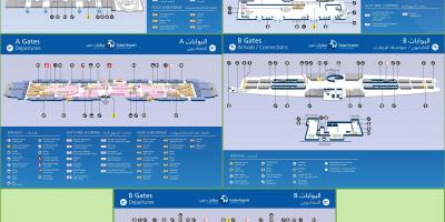 Terminal 3 lotniska w Dubaju mapie