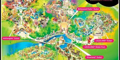 W Dubaju parki i lokalizacja ośrodków mapie